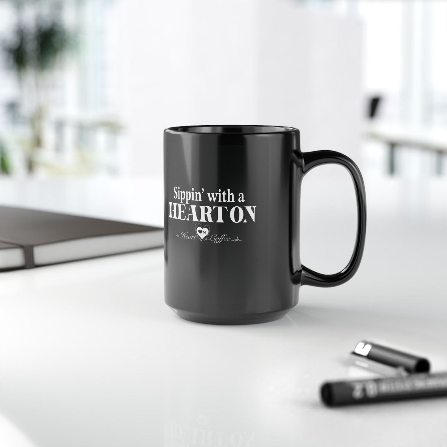 Sippin’ With a Heart On – Flirty Coffee Mug for Bold Brew Lovers