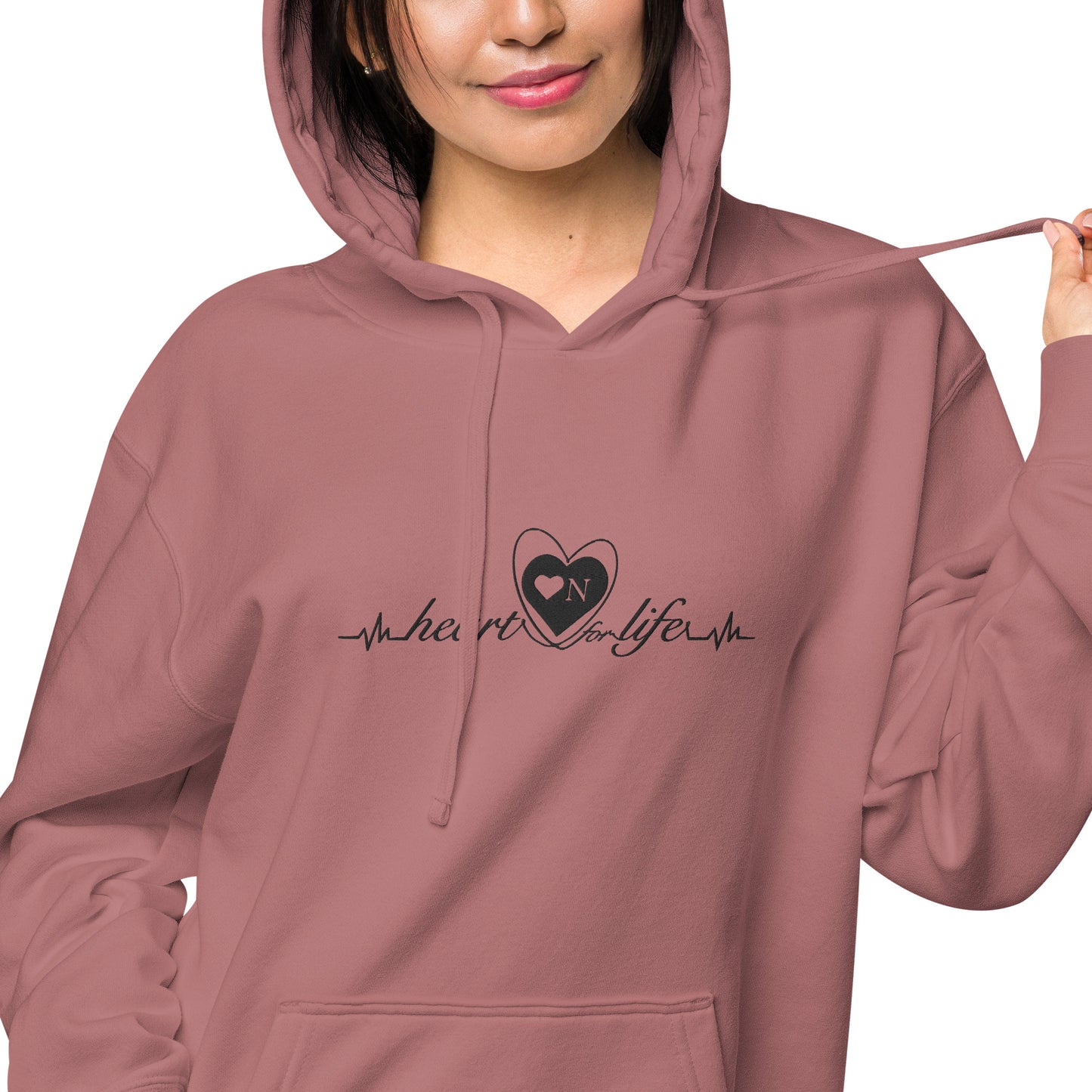 Heart On for Life Vintage Style Hoodie- Unisex