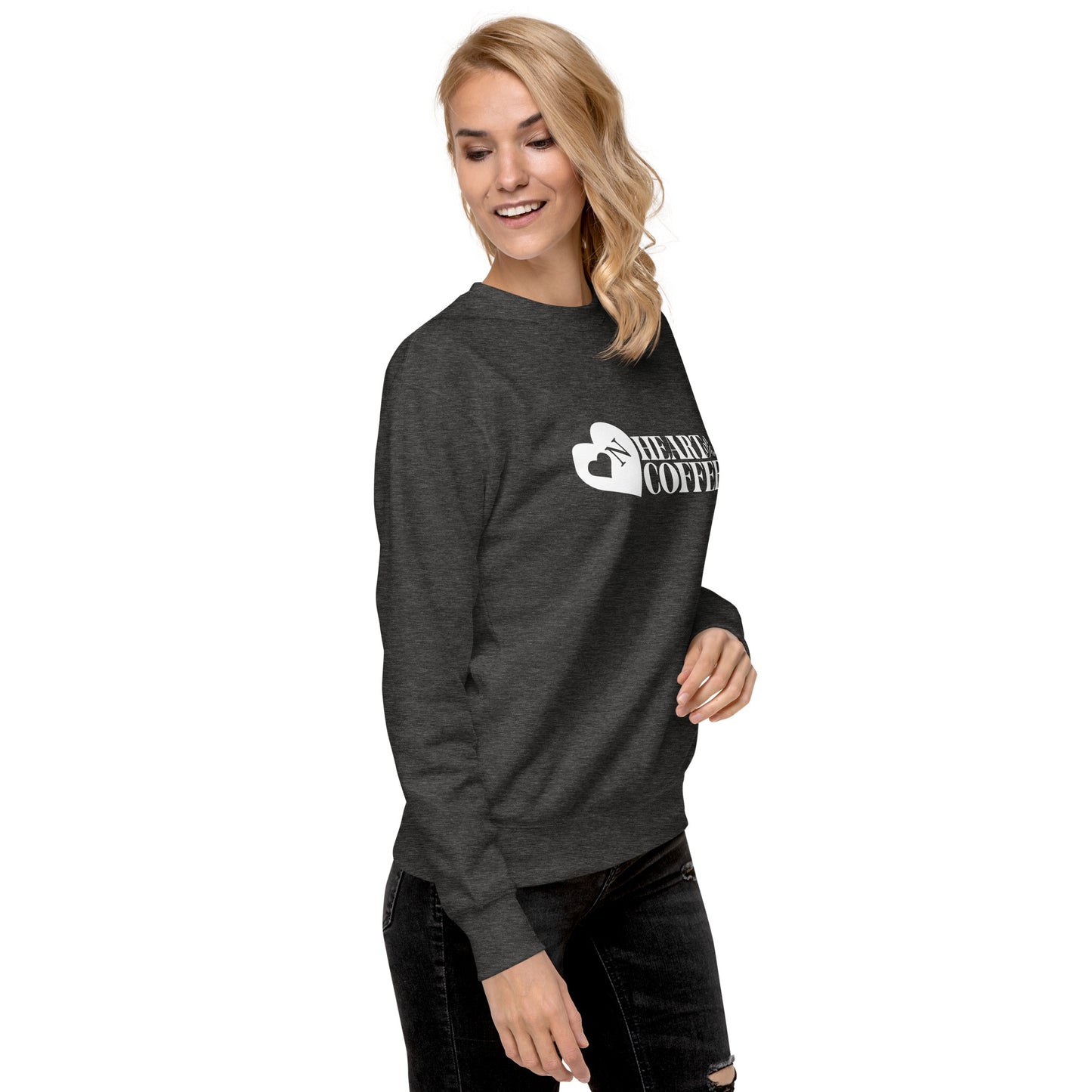 Heart On For Coffee - Unisex Premium Sweatshirt