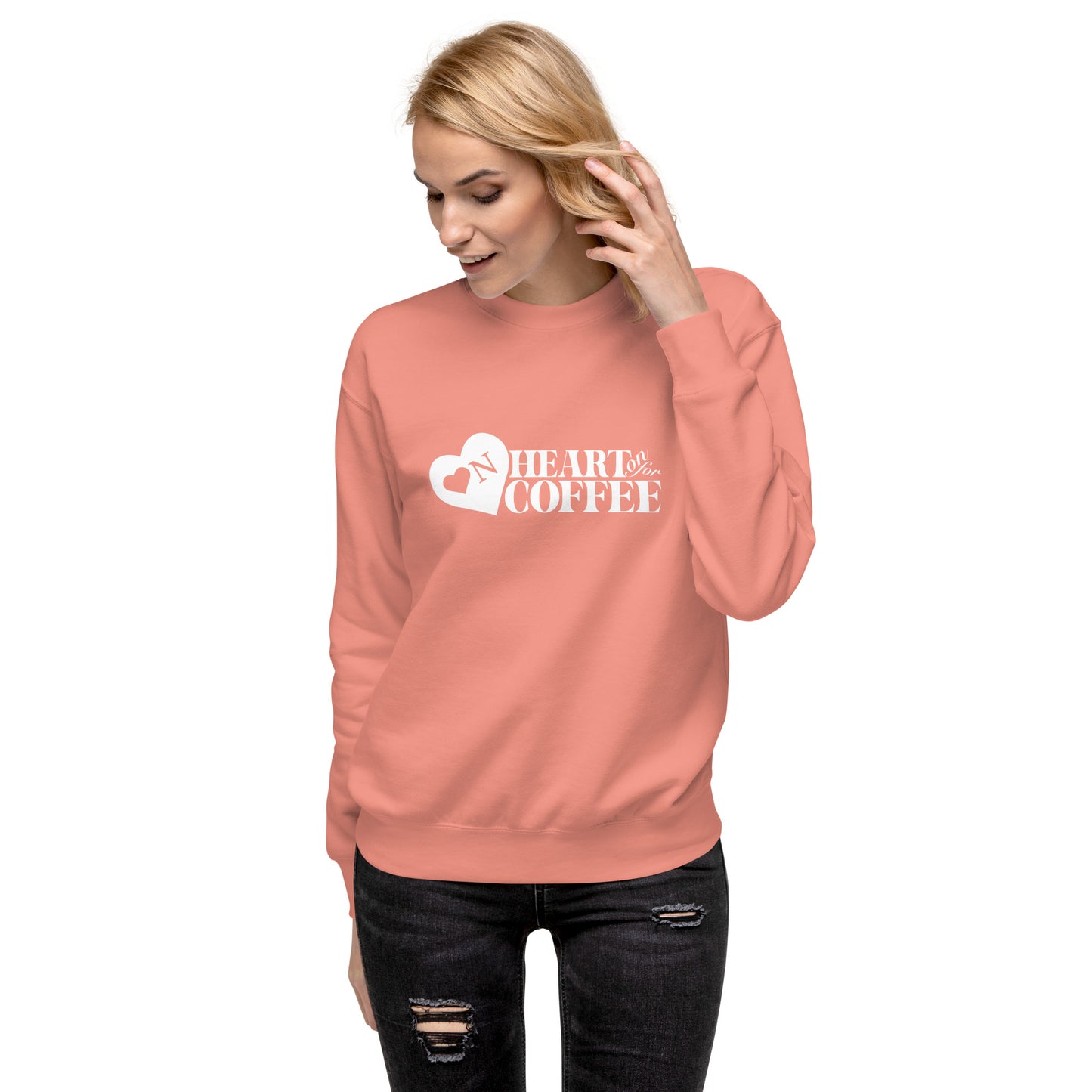 Heart On For Coffee - Unisex Premium Sweatshirt